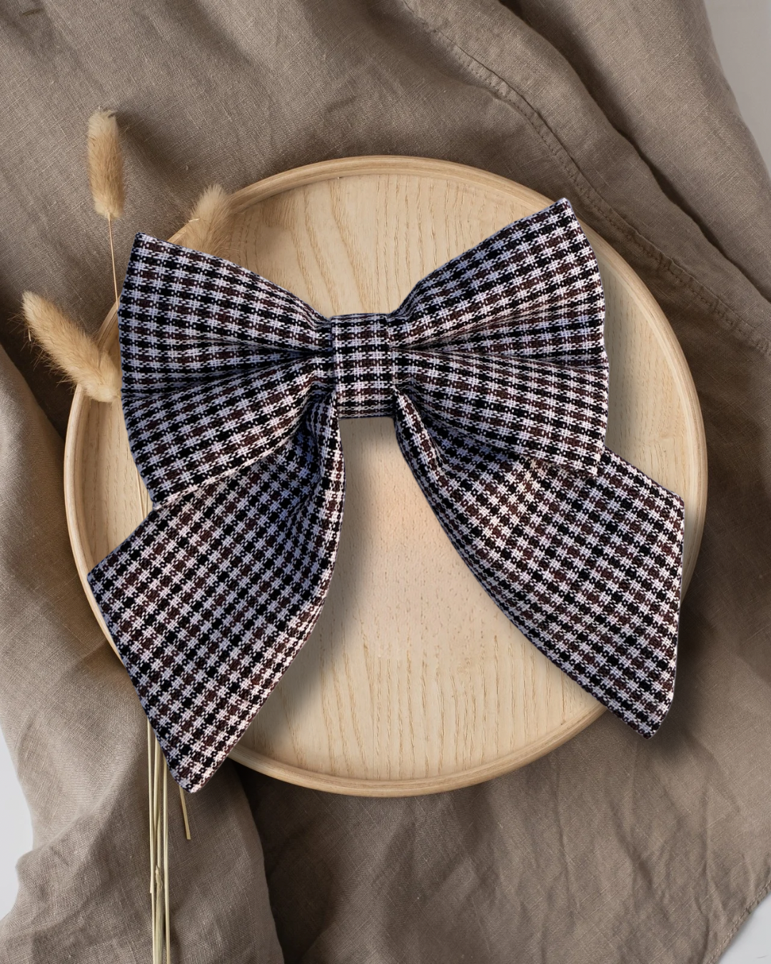Heritage Hound Sailor Bow - Brown Cream