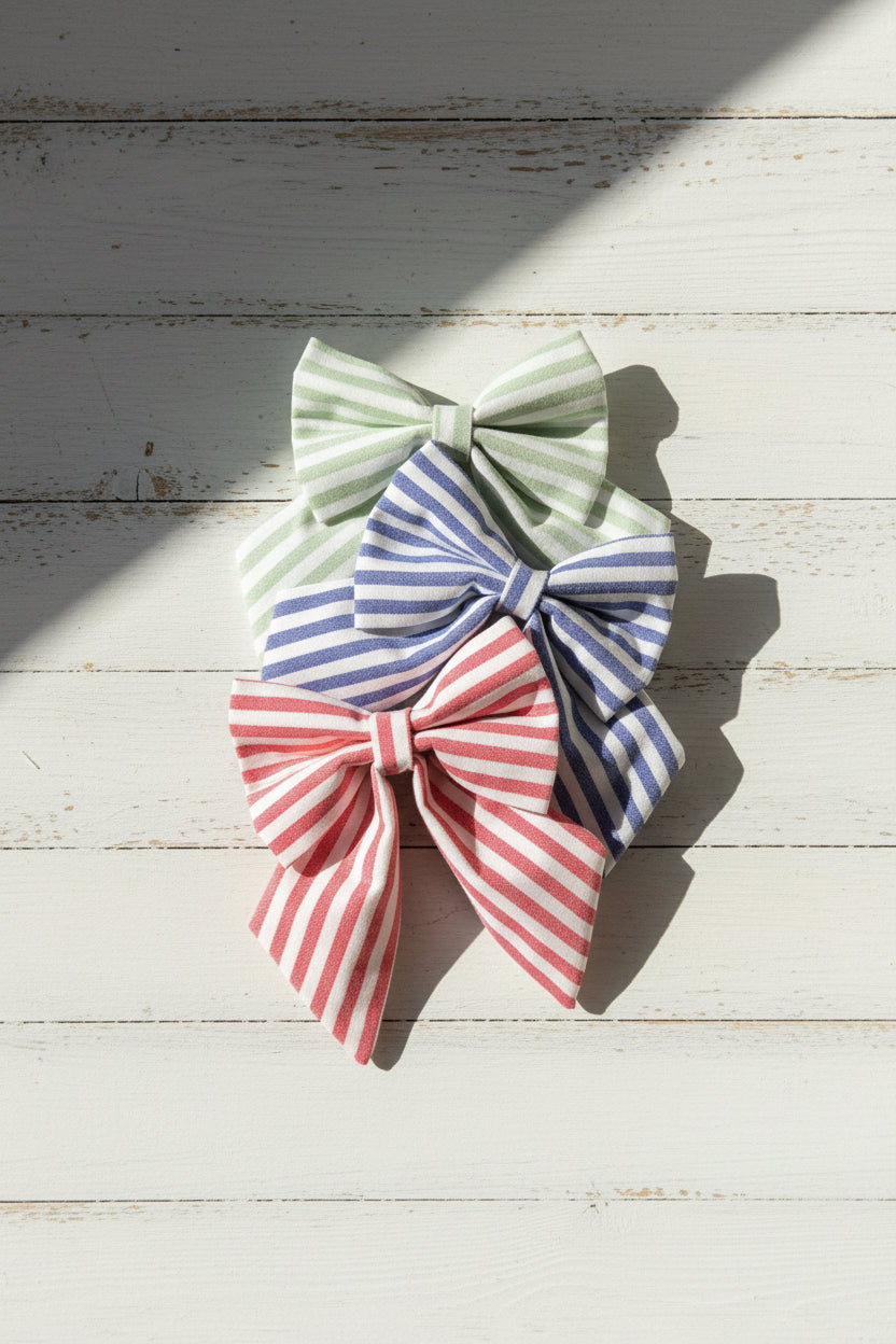 Boardwalk Stripe Sailor Bow