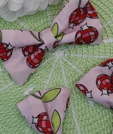 Cherry Disco Paws Bow Tie