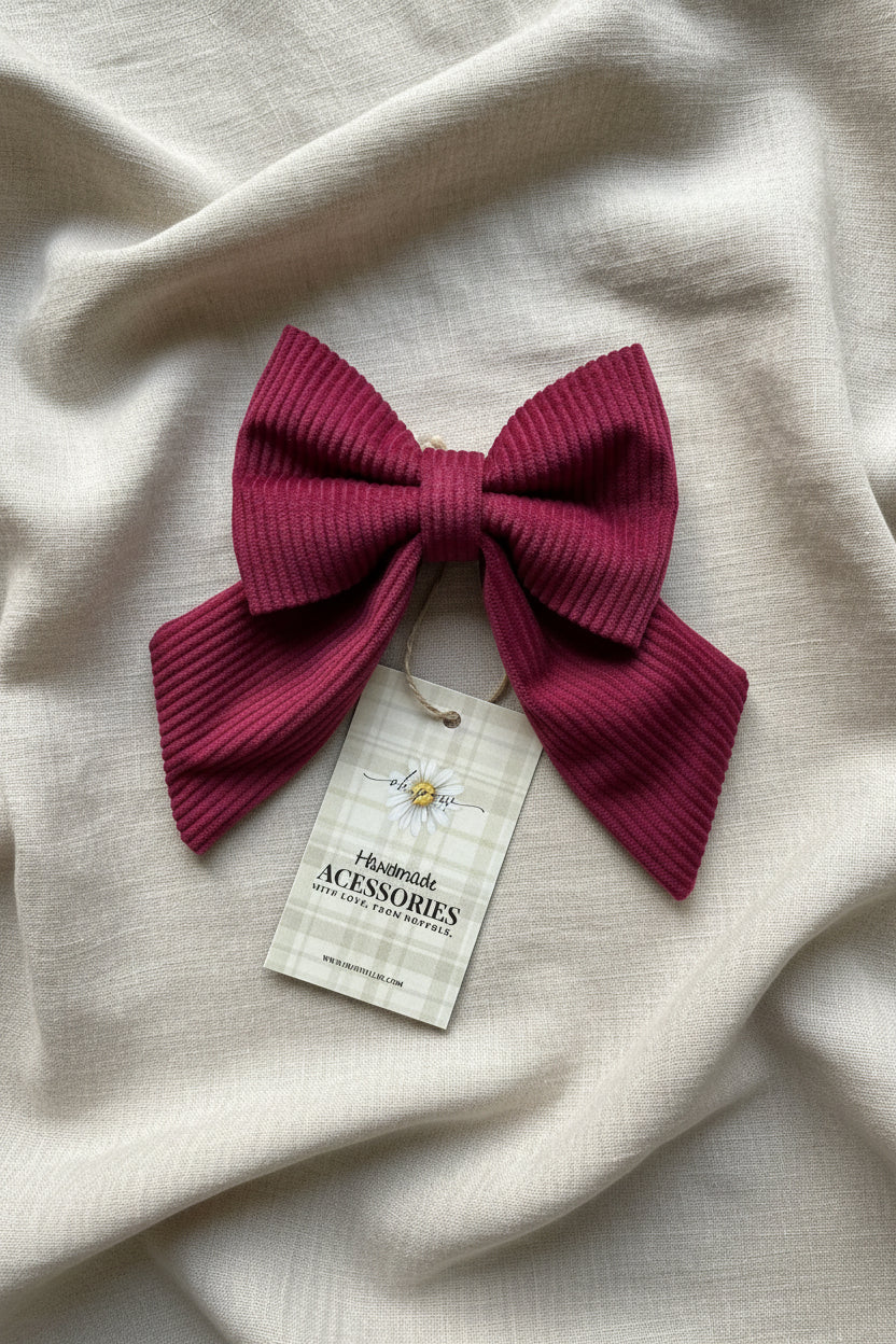 Cord & Co. - Burgundy Sailor Bow