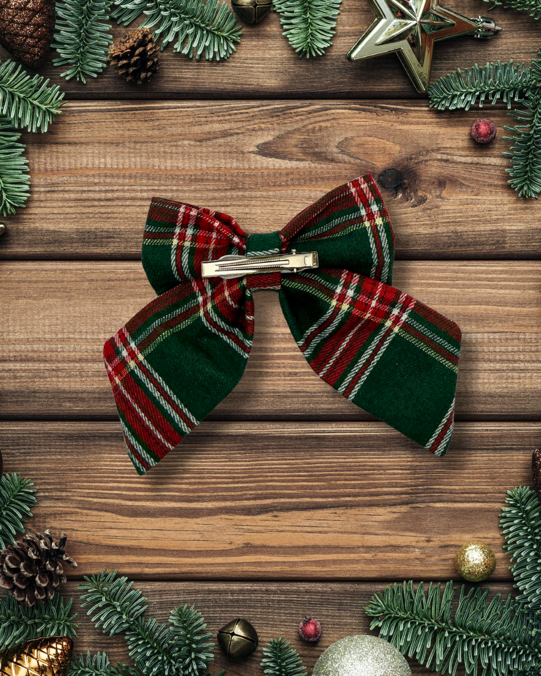 Heritage Hound - Forest Green Hair Bow