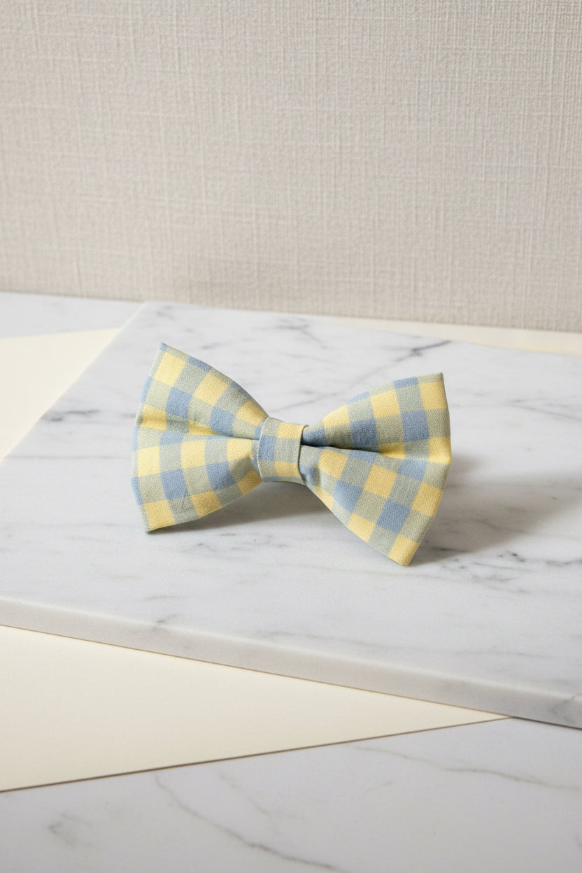 Picnic Pals - Bluebell Gingham Bow Tie