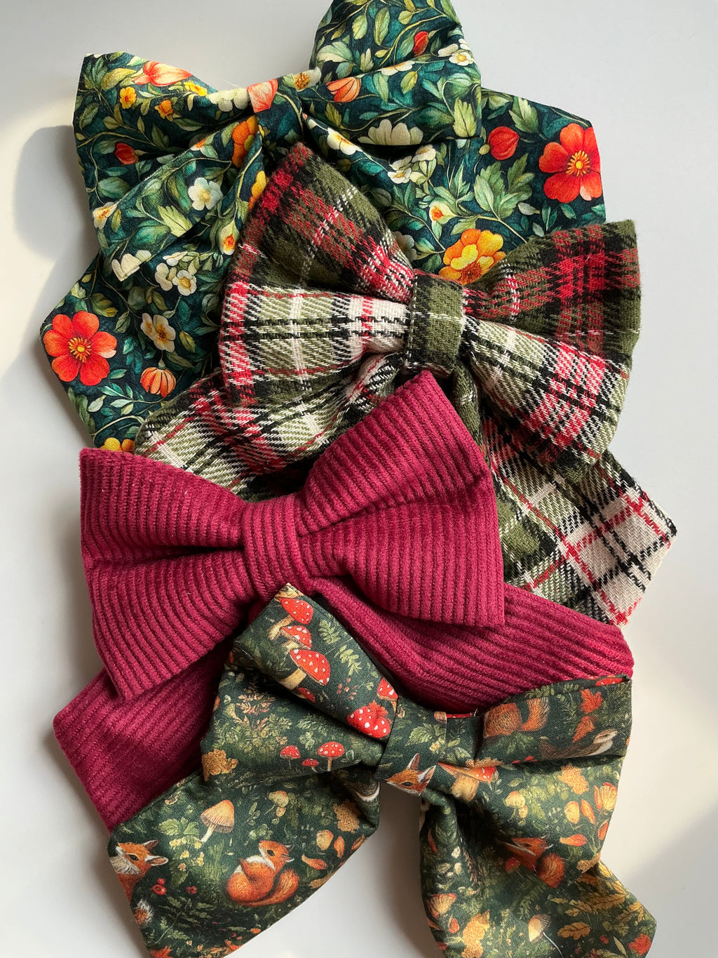 Burgundy Corduroy Sailor Bow