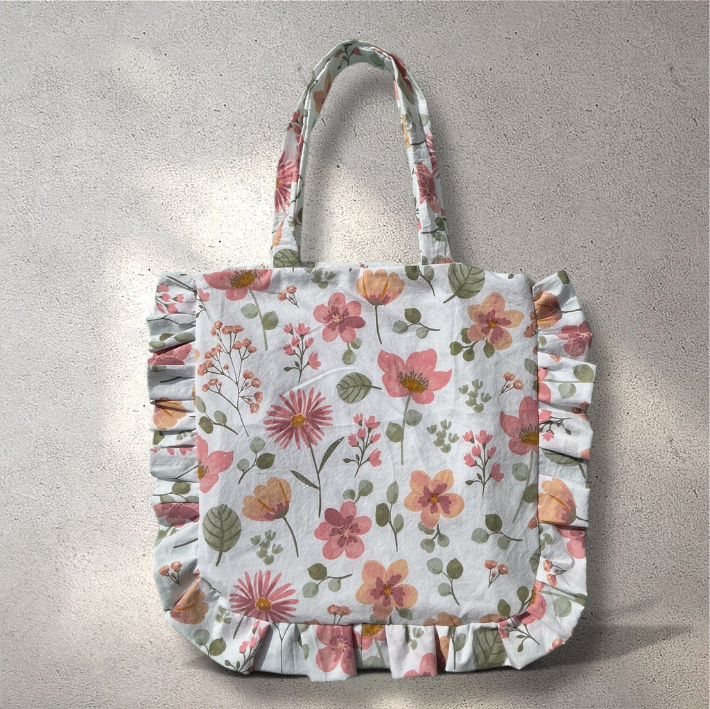 Picnic PAWfect: Cottage Charm Peach Tote Bag