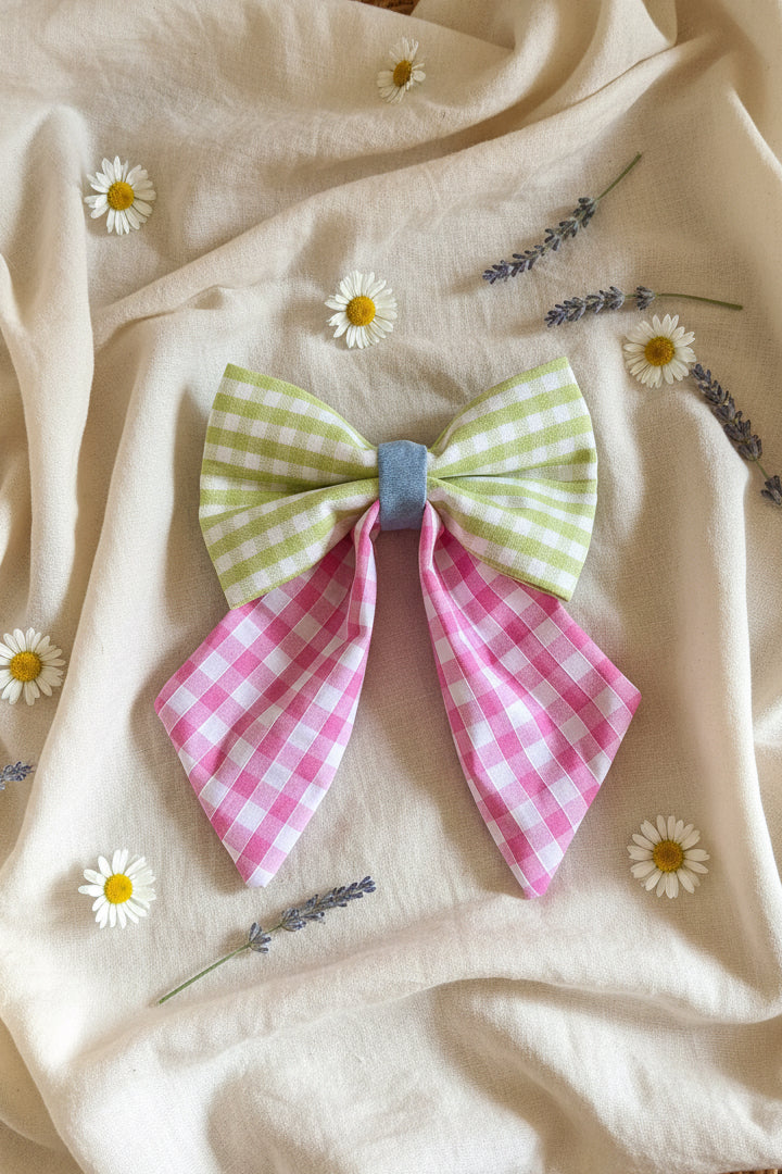 Picnic Pals - Lime Twist Sailor Bow