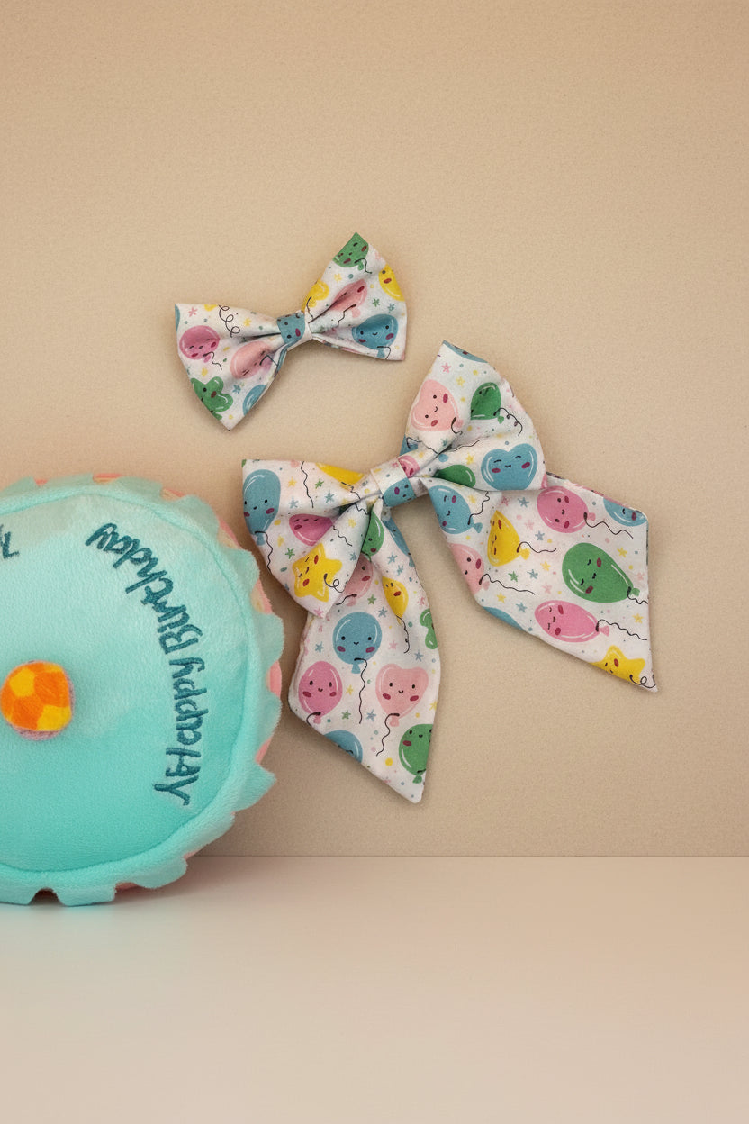 Balloon Party Dog Sailor Bows