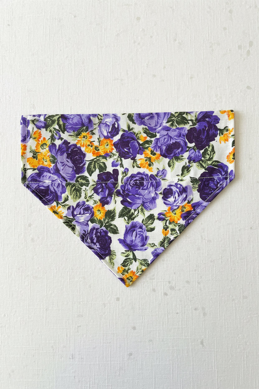 Vintage Rose Bandana - Purple