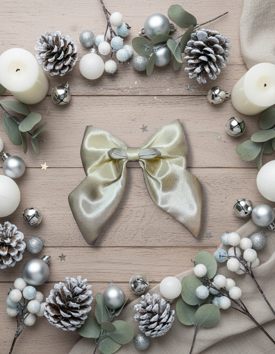 Satin Luxe Sailor Bow - Ivory