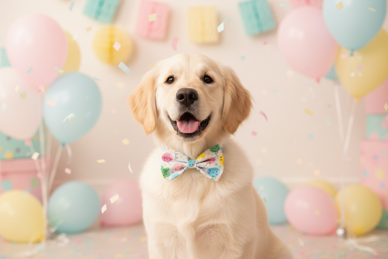 Balloon Party Dog Bow Tie