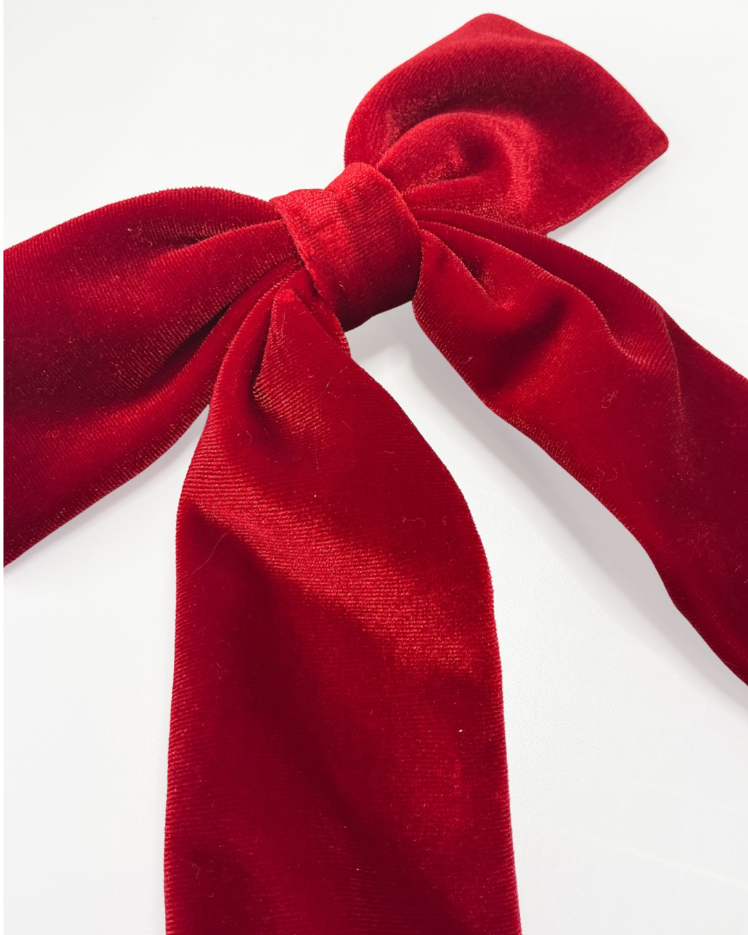 Red Velour Hair Bow