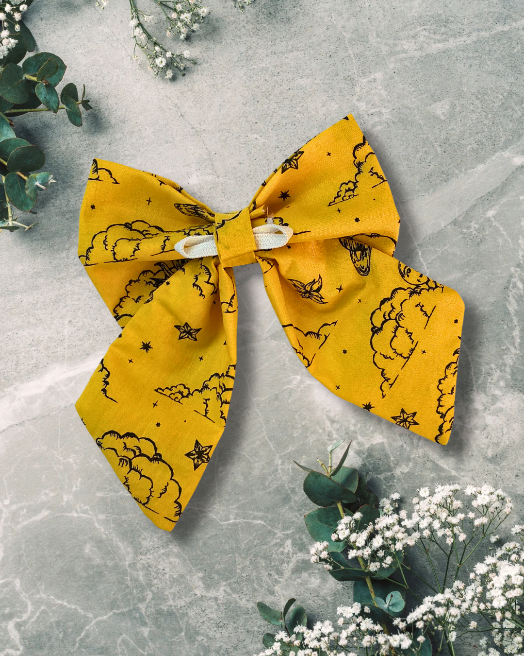 Celestial Paws Sailor Bow - Yellow