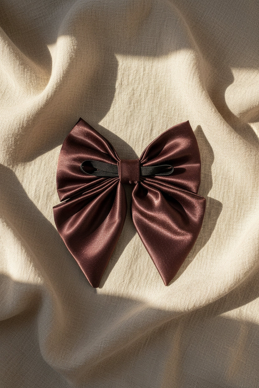 Social Season - Chocolate Luxe Satin Mama & Me Matching Set