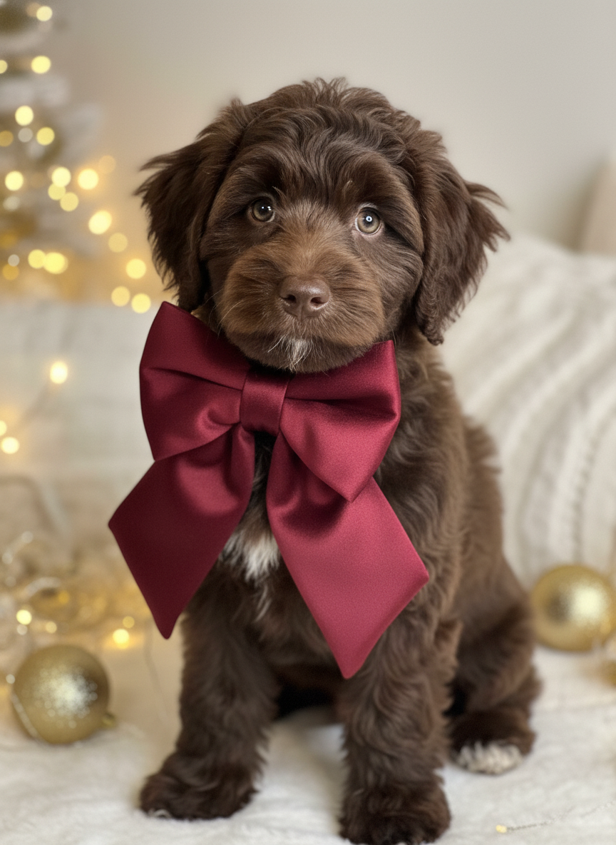 Soft Velvet Sailor Bow – Burgundy