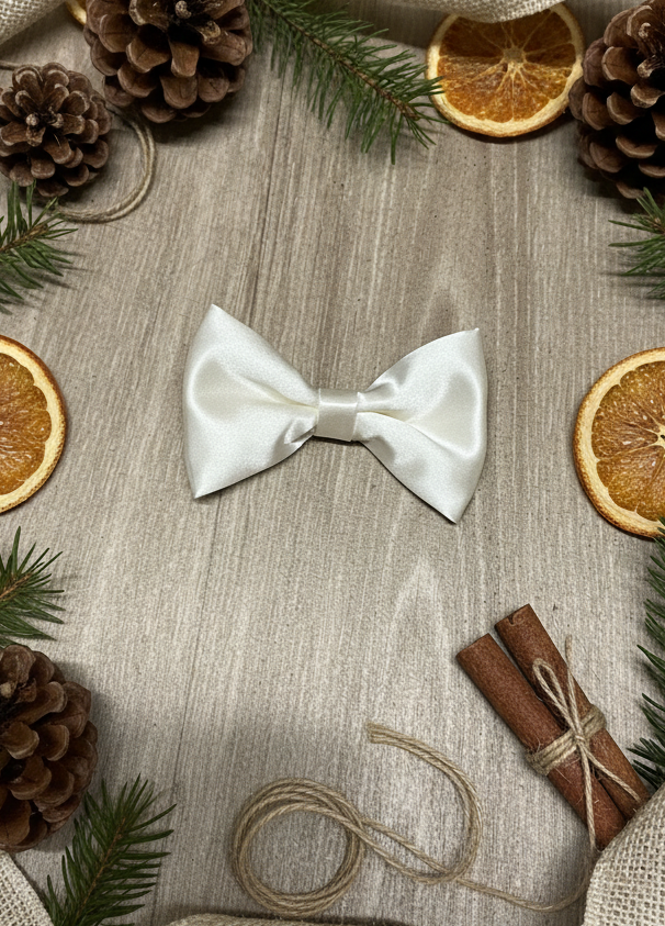 Satin Luxe Bow Tie - Ivory