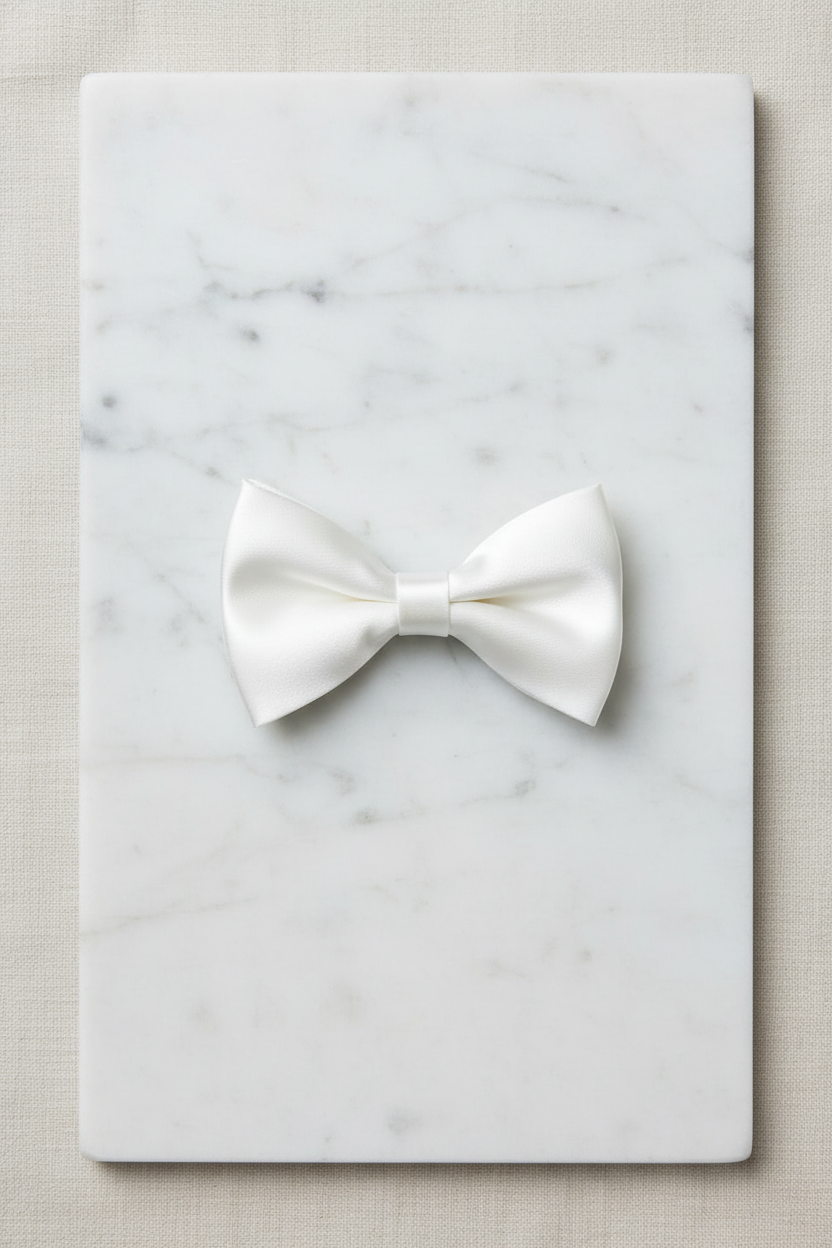 Satin Luxe Bow Tie - Ivory