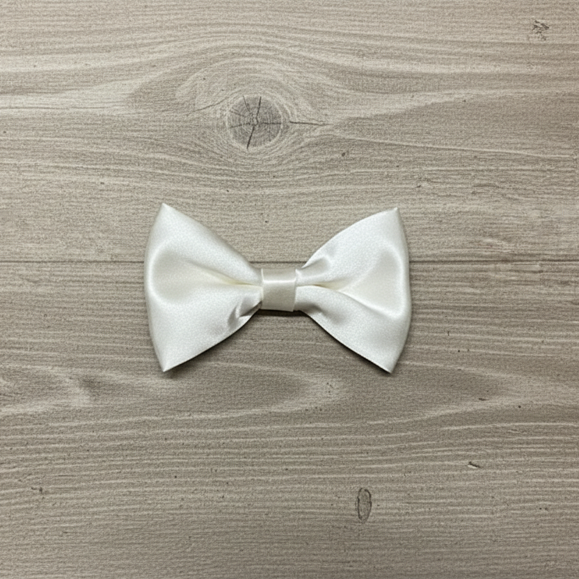 Satin Luxe Bow Tie - Ivory