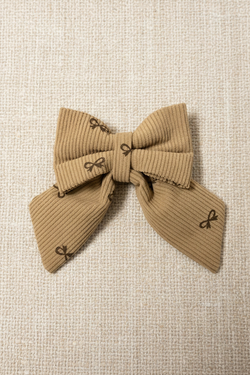 Everyday Corduroy - Soft Mocha Sailor Bow