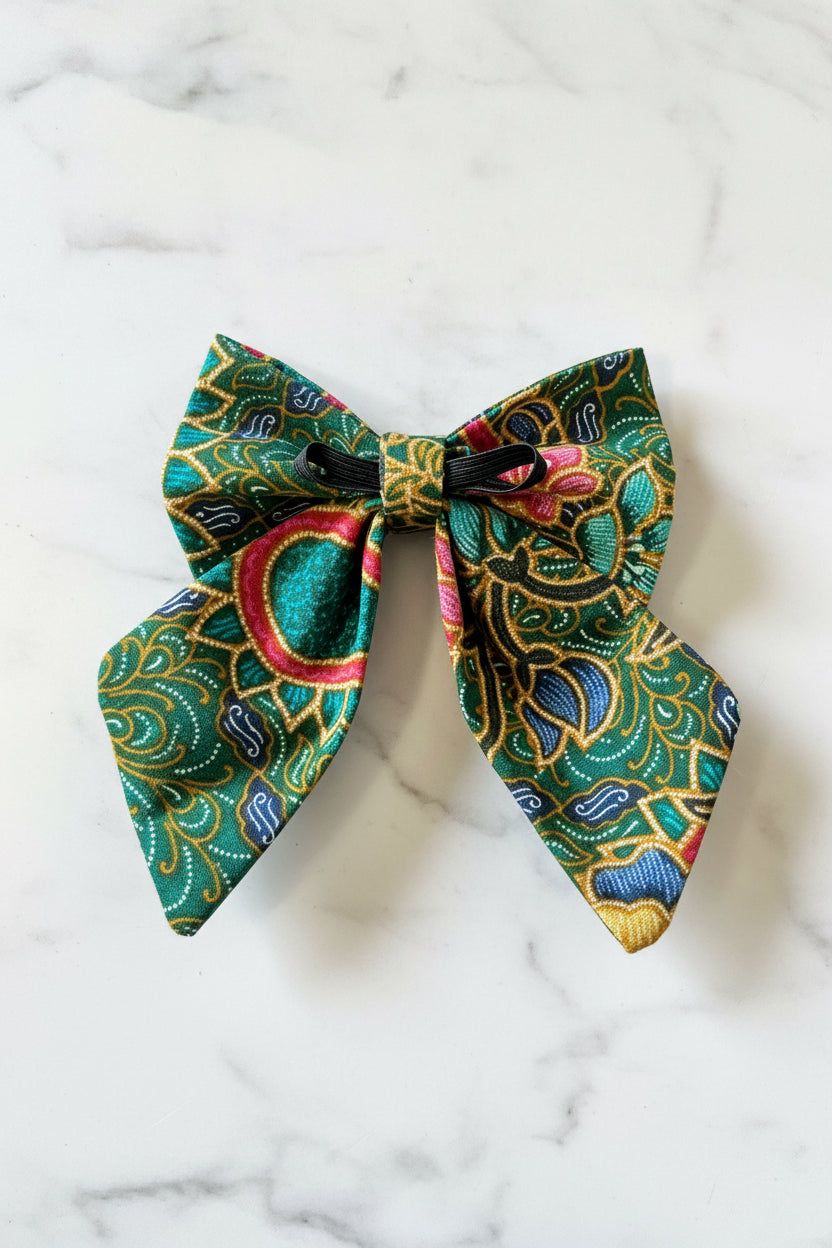 Green Heat Sailor Bow