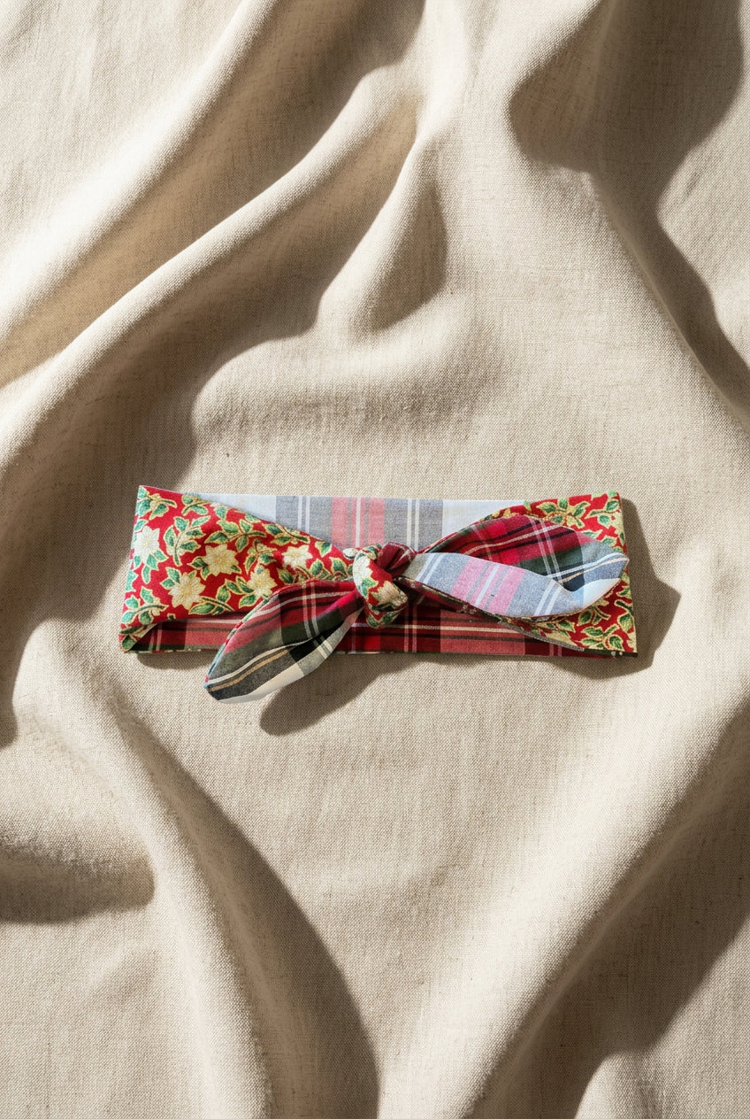 Tinsel + Tartan - Reversible Festive Bloom Neckerchief