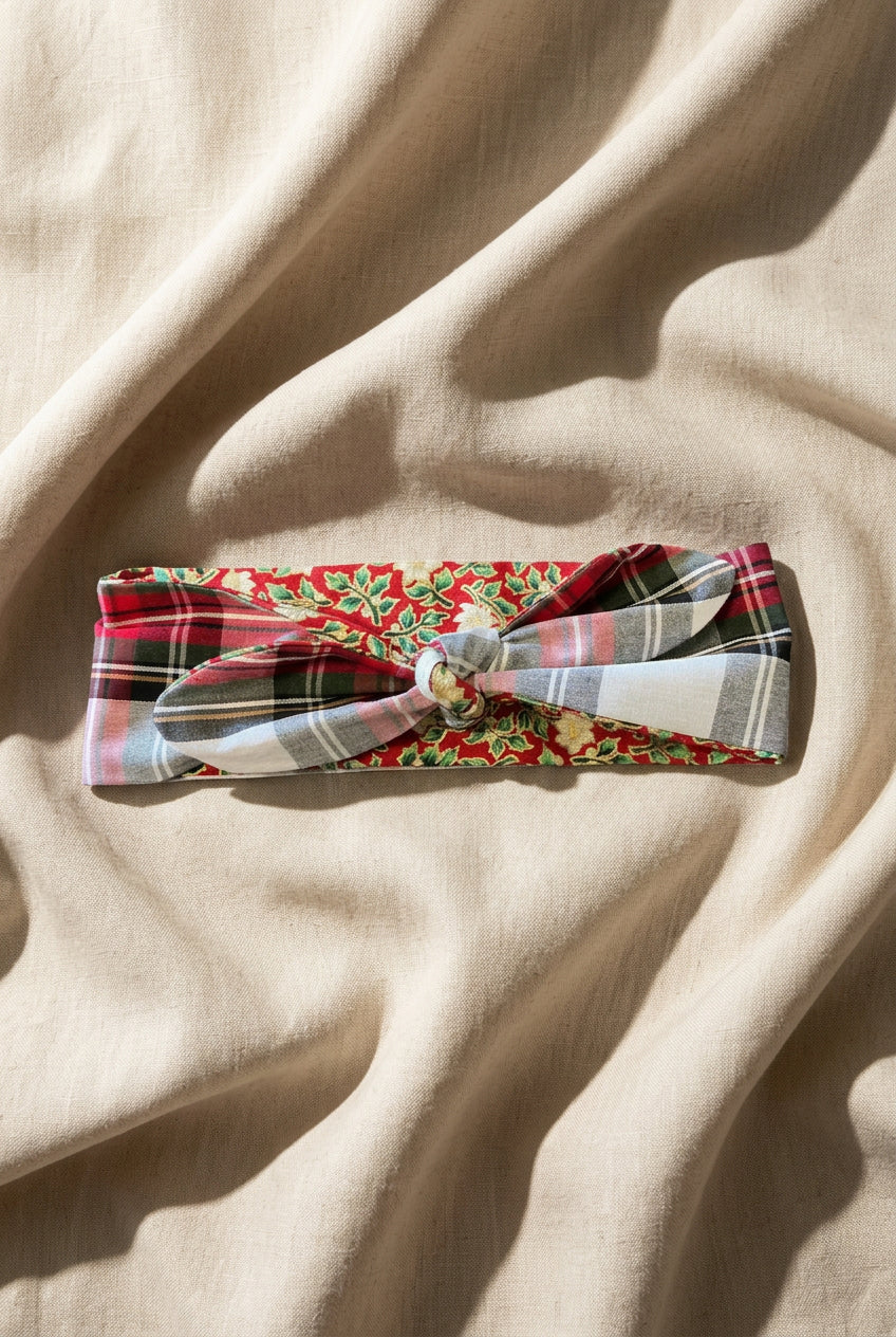 Tinsel + Tartan - Reversible Festive Bloom Neckerchief
