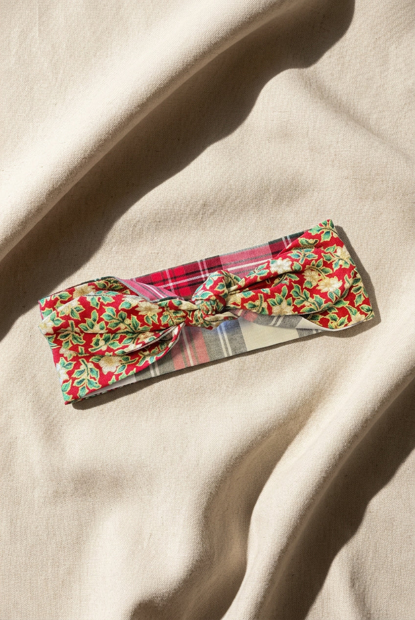 Tinsel + Tartan - Reversible Festive Bloom Neckerchief
