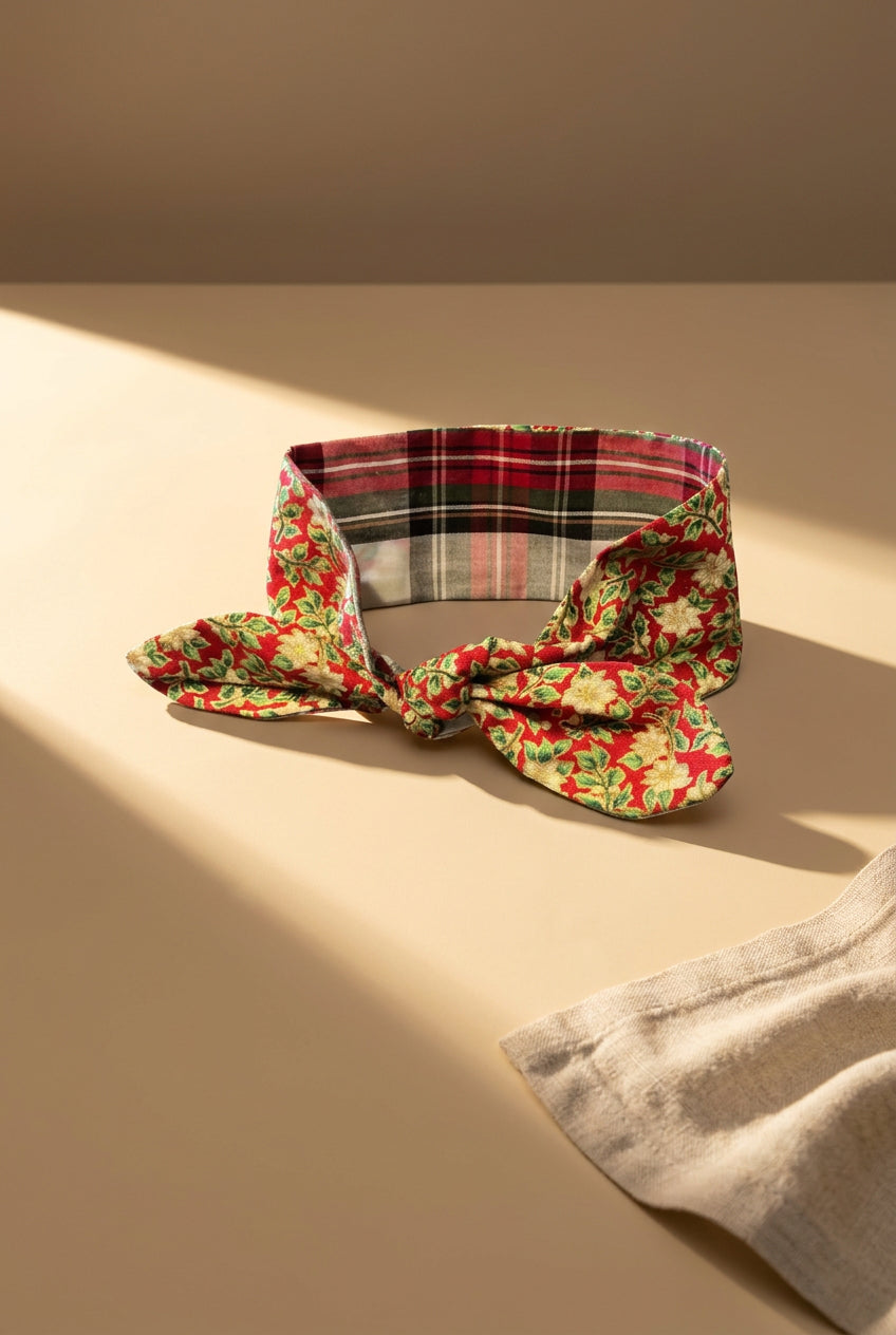 Tinsel + Tartan - Reversible Festive Bloom Neckerchief