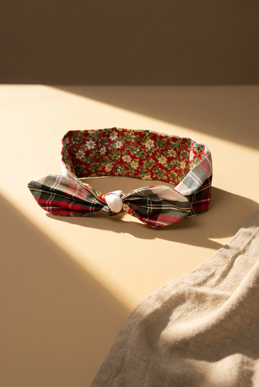Tinsel + Tartan - Reversible Festive Bloom Neckerchief