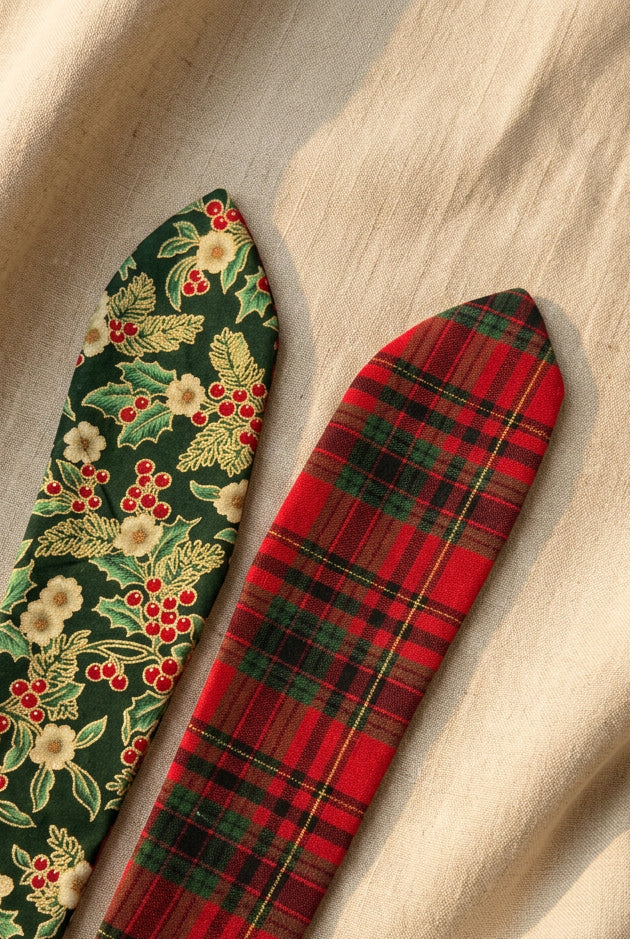 Tinsel + Tartan - Reversible Oh, Holly Days Neckerchief