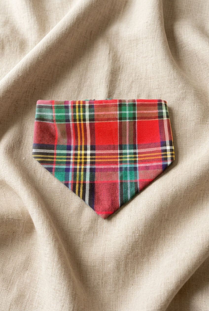 Tinsel + Tartan - Yuletide Tartan Elasticated Bandana