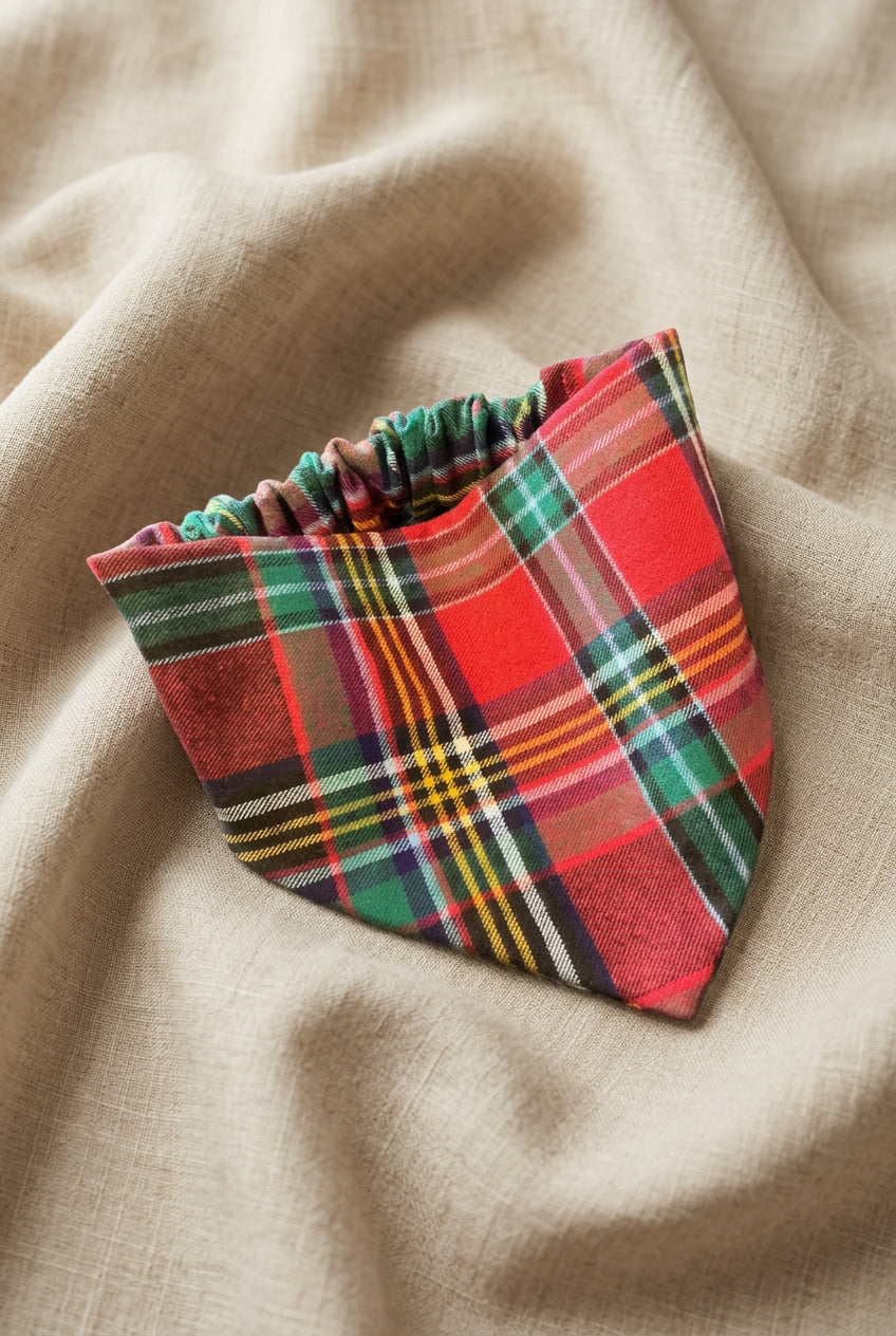 Tinsel + Tartan - Yuletide Tartan Elasticated Bandana